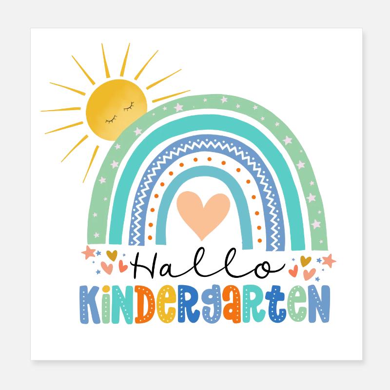 Kindergarten Poster 20x20 cm