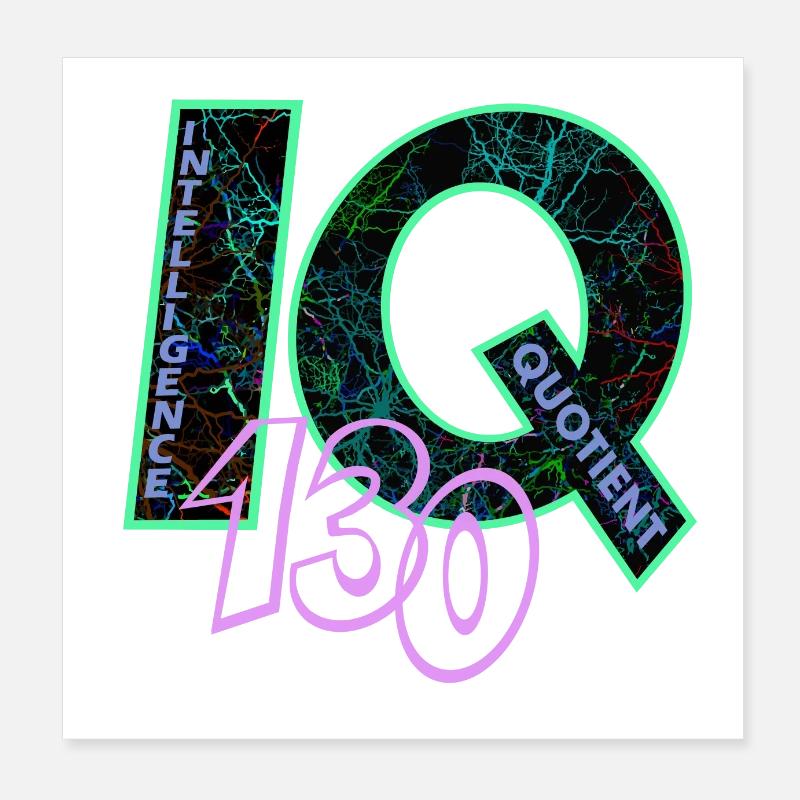 IQ 130 Poster 20x20 cm