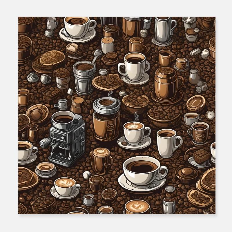 Coffeetopia byThe Coffee Bean Poster 8" x 8" (20x20 cm)