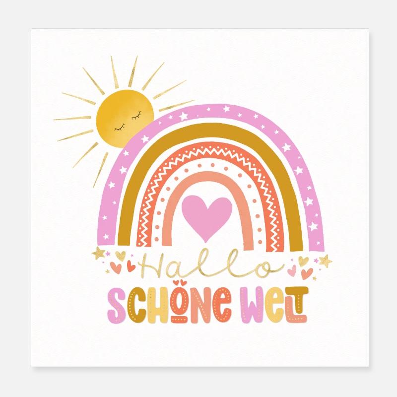 Regenbogen Poster 20x20 cm