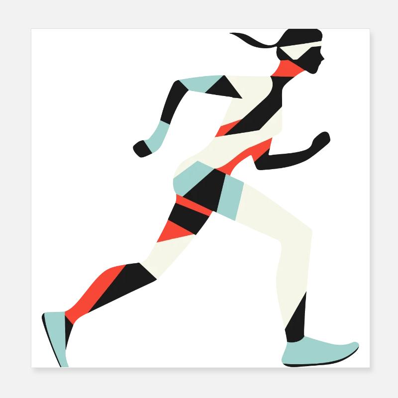 Runner Running Running Shoes Poster 8" x 8" (20x20 cm)