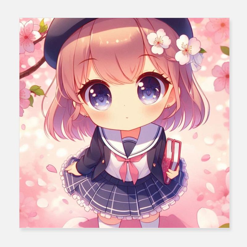 Mangas japonais animés Poster 20 x 20 cm