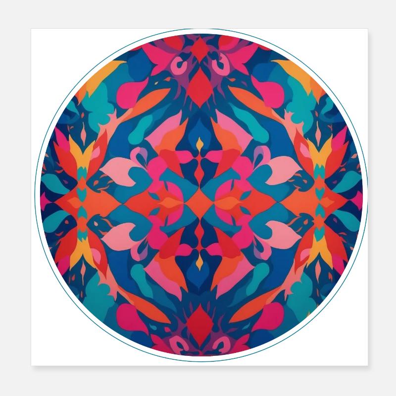 Abstract Colorful Design Poster 8" x 8" (20x20 cm)