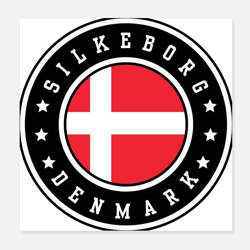 Silkeborg Denmark Poster 8" x 8" (20x20 cm)