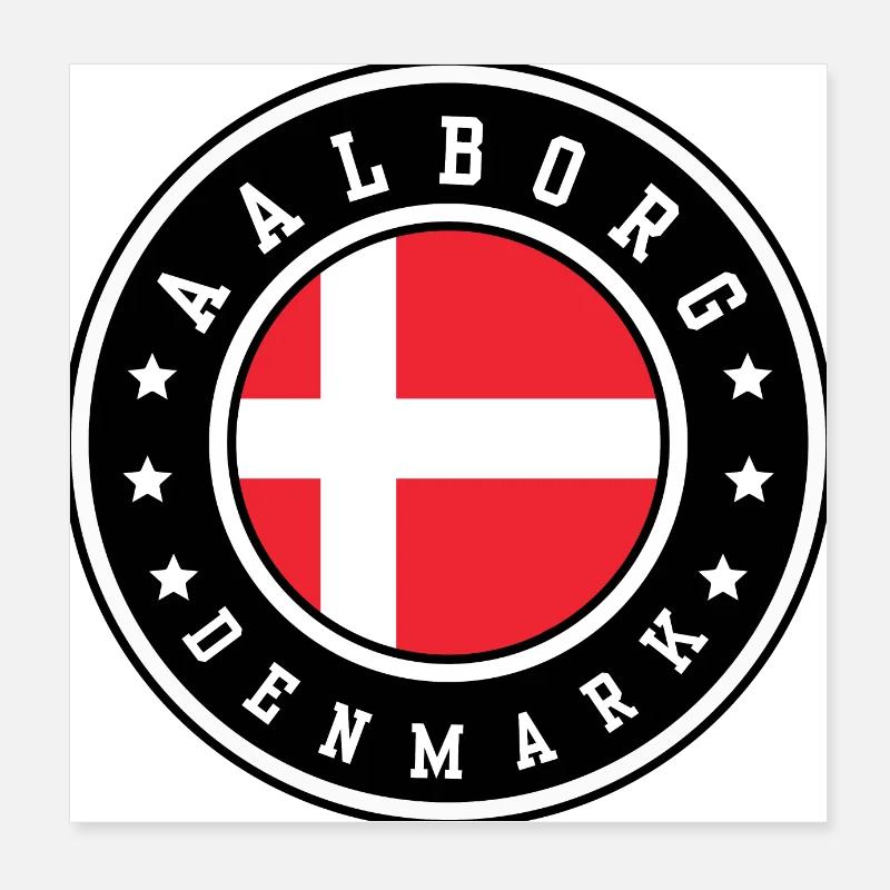 Aalborg, Dänemark Poster 20x20 cm