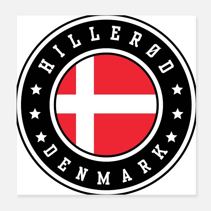 Hillerød, Danemark Poster 20 x 20 cm