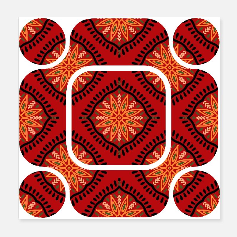 L’abstraction africaine : dans le monde du rouge Poster 20 x 20 cm