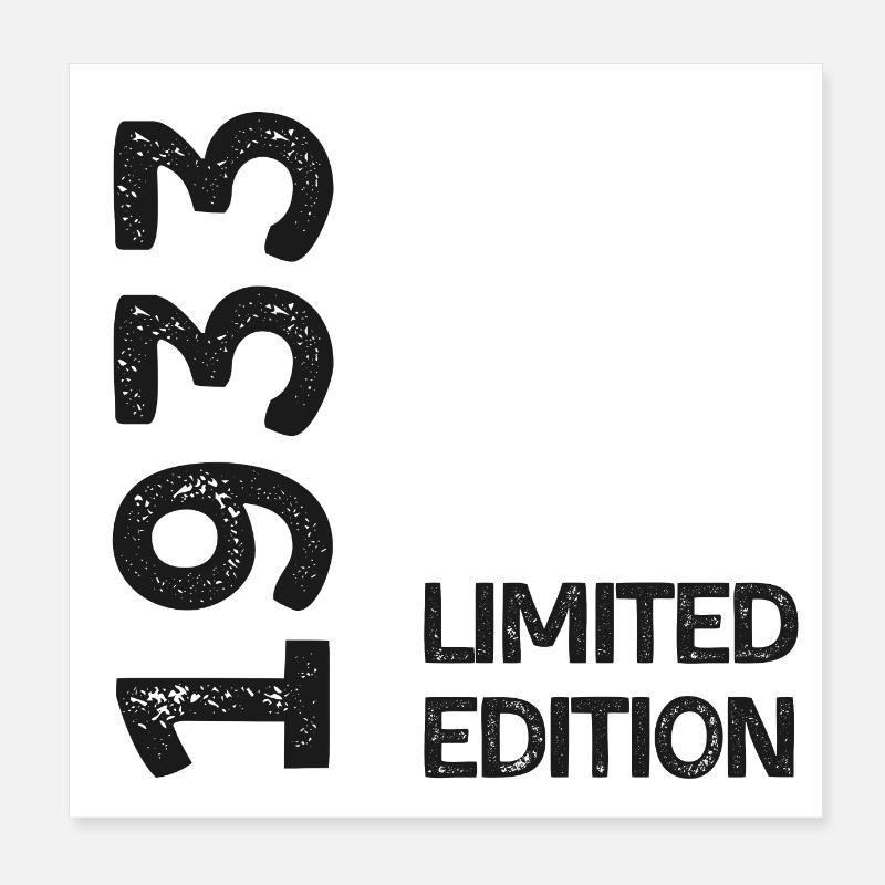 1933 limited edition Poster 8" x 8" (20x20 cm)