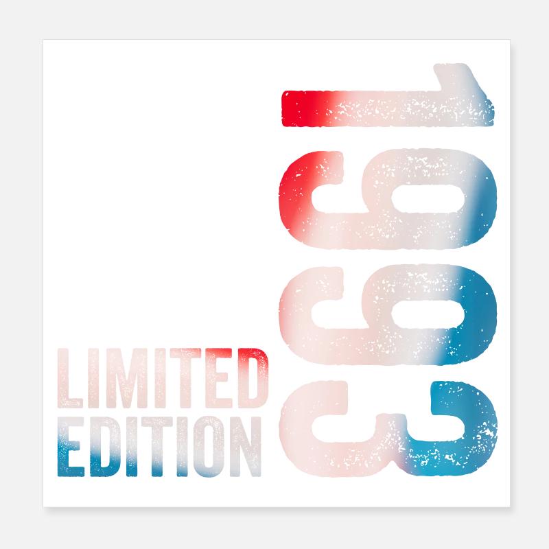 Geburtstagsgeschenk 1993 Limitierte Auflage 1993 Poster 20x20 cm