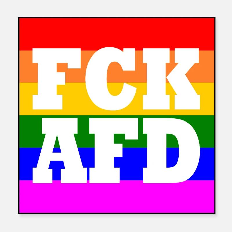 Fck afd Poster 20x20 cm