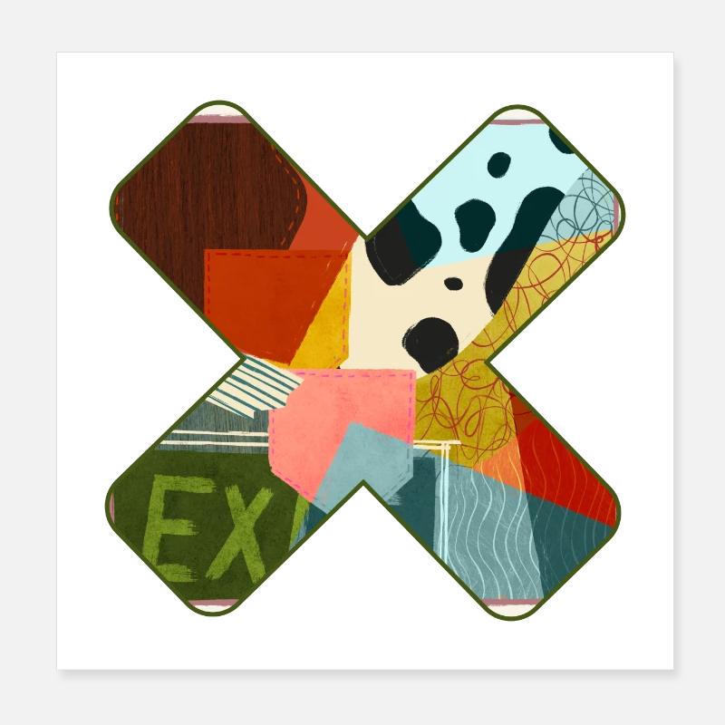 Abstract Pattern in Vibrant Colors Poster 8" x 8" (20x20 cm)