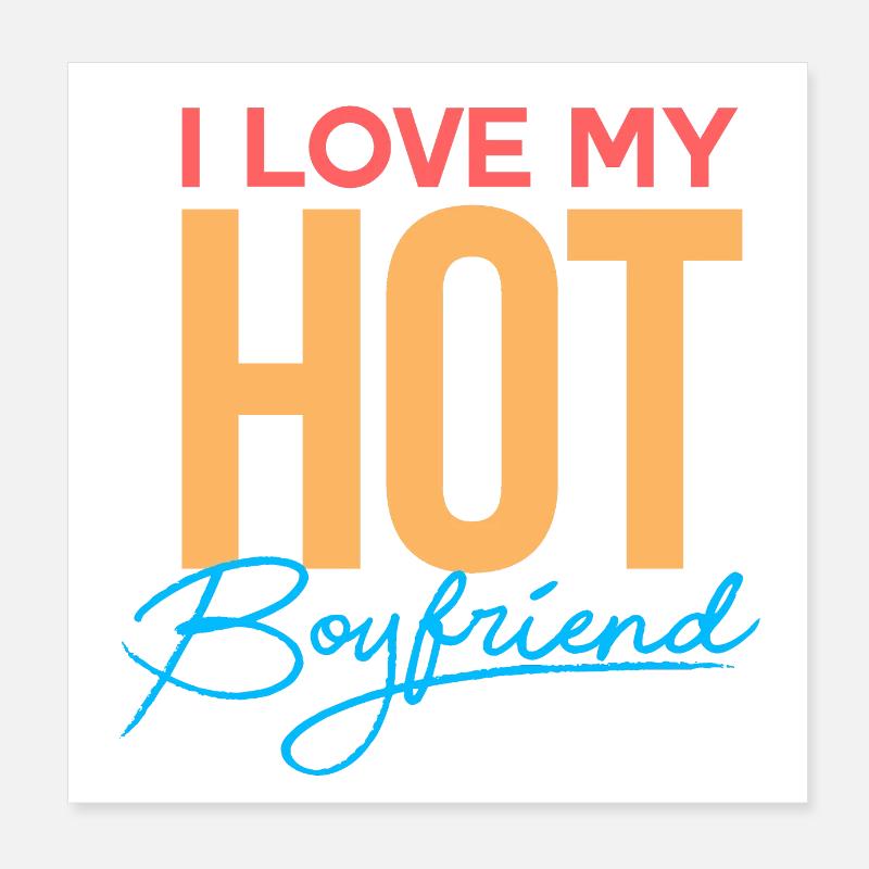 J’ADORE MON PETIT AMI CHAUD 2 Poster 20 x 20 cm