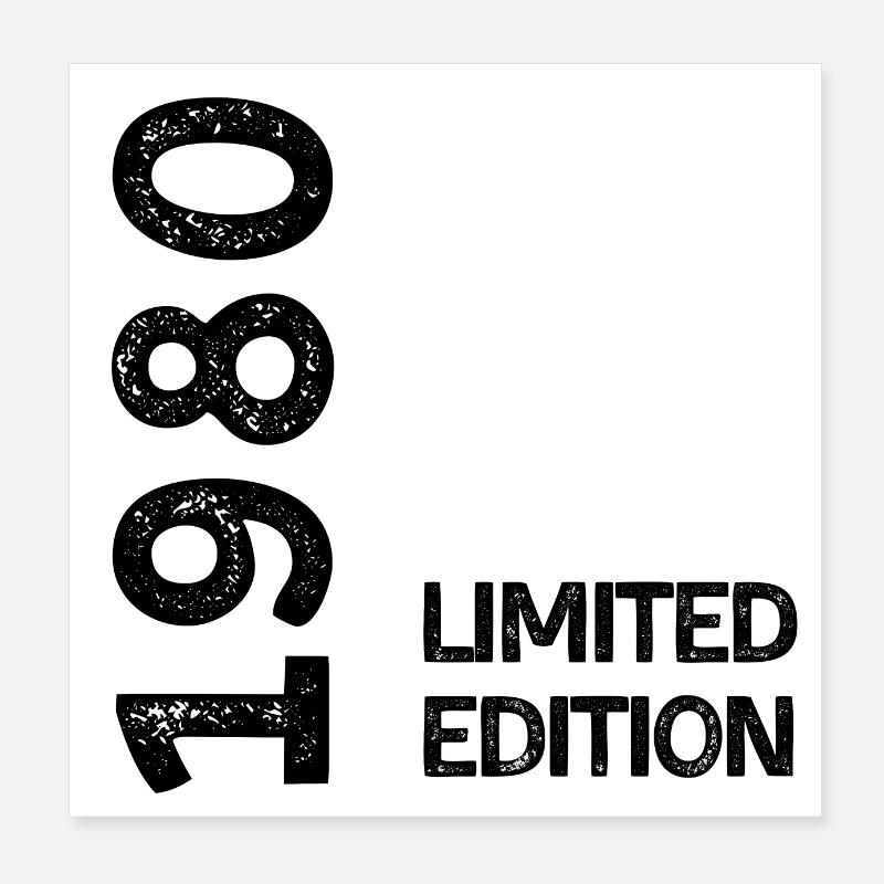 1980 Limitierte Auflage Poster 20x20 cm