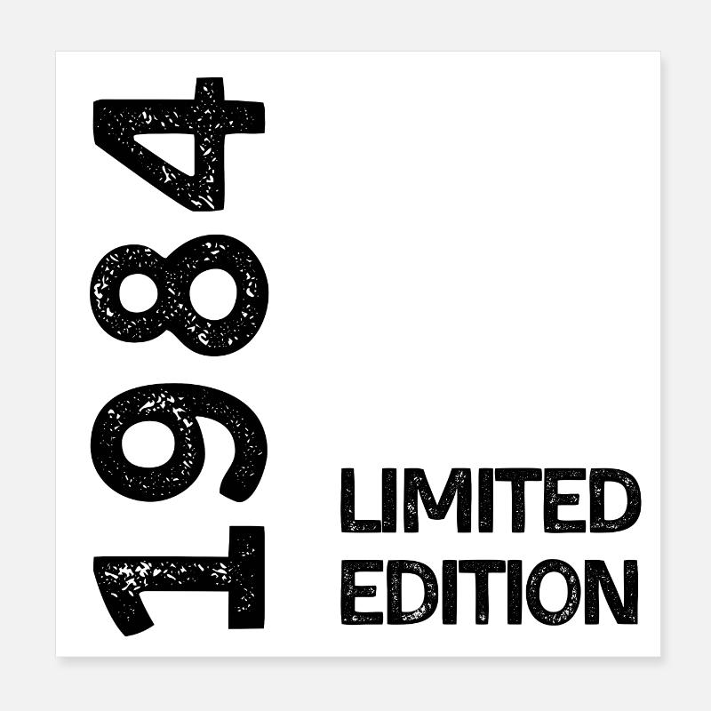 Limitierte Auflage 1984 Poster 20x20 cm