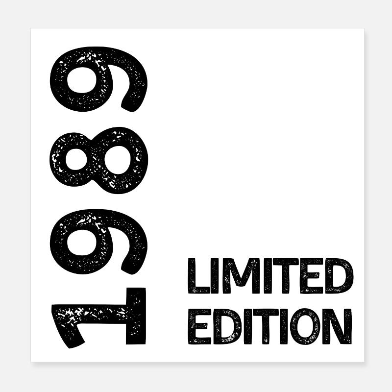 1989 Limited Edition Poster 8" x 8" (20x20 cm)