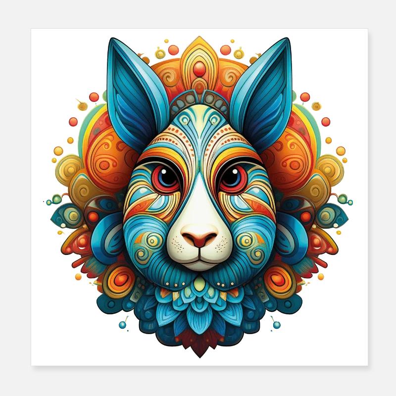 The Rabbit Poster 20x20 cm