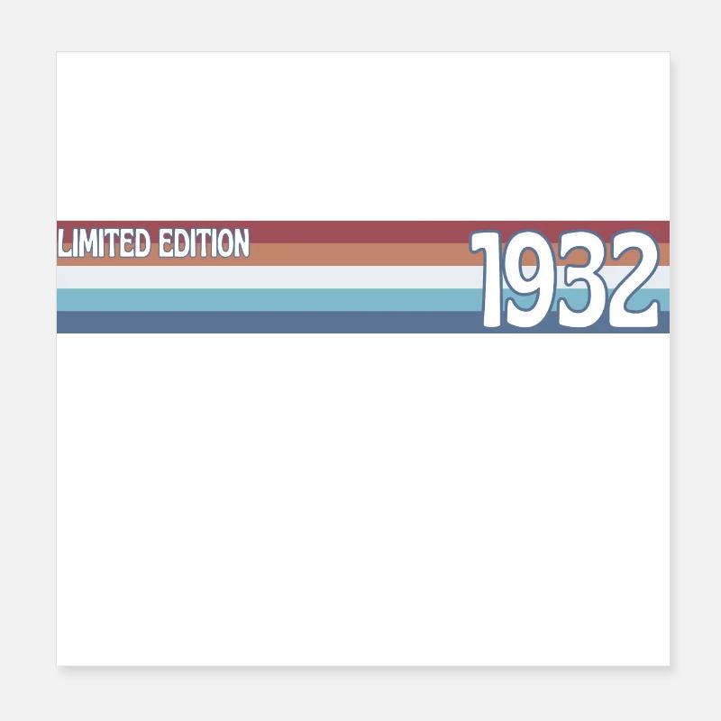 Retro 1932 Limited Edition Poster 8" x 8" (20x20 cm)