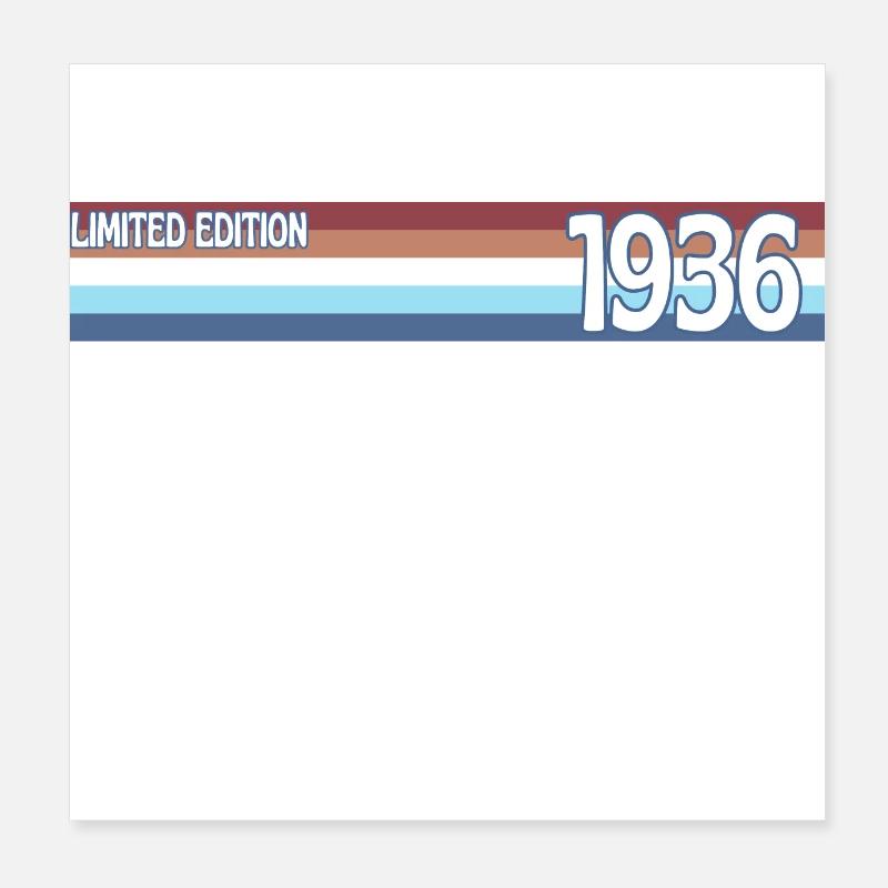 Retro 1936 Limitierte Auflage Poster 20x20 cm