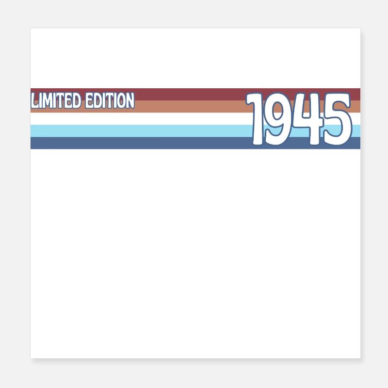 Retro 1945 Limitierte Auflage Poster 20x20 cm