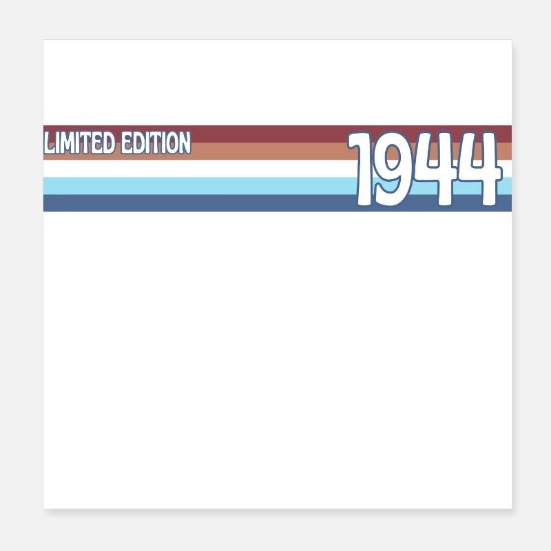 Retro 1944 Limited Edition Poster 8" x 8" (20x20 cm)