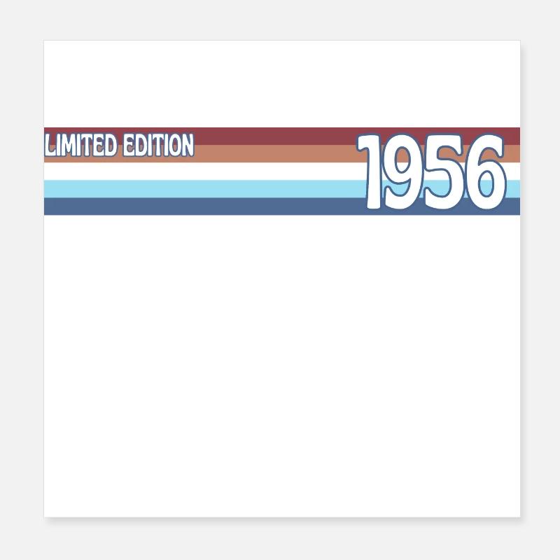 Retro 1956 Limitierte Auflage Poster 20x20 cm