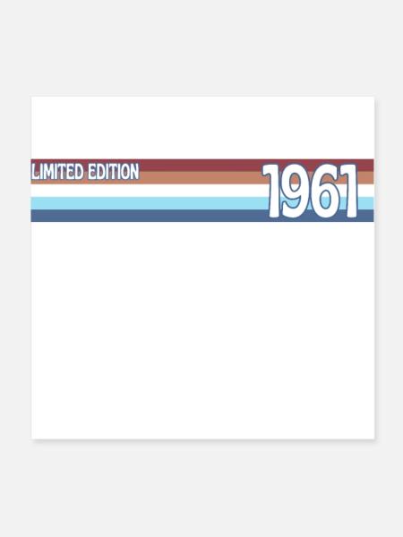 rétro 1961 limited edition - Poster 20 x 20 cm - blanc - Devant