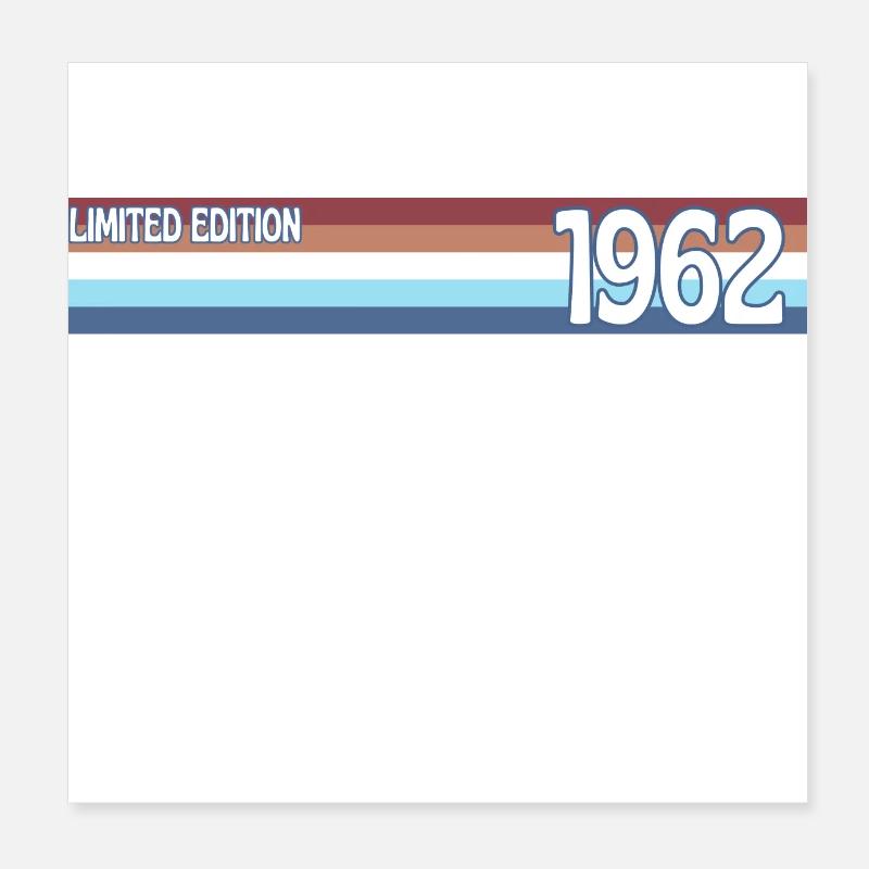 Retro 1962 Limitierte Auflage Poster 20x20 cm