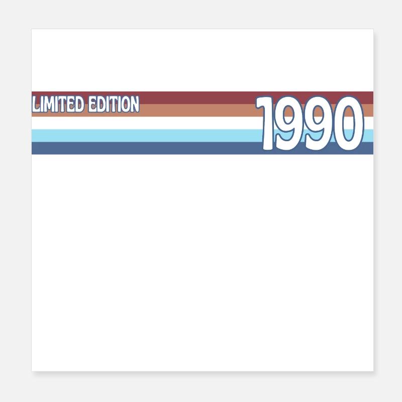 rétro 1990 limited edition Poster 20 x 20 cm