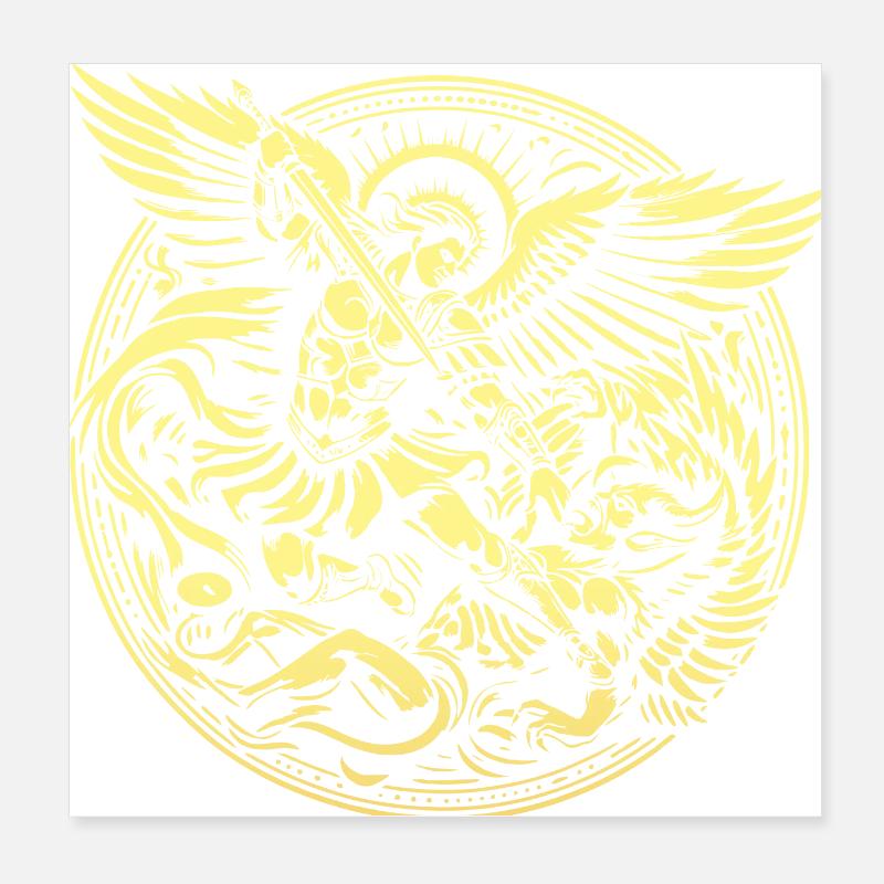 Erzengel Heiliger Religion Gott Engel Glaube Michael Poster 20x20 cm