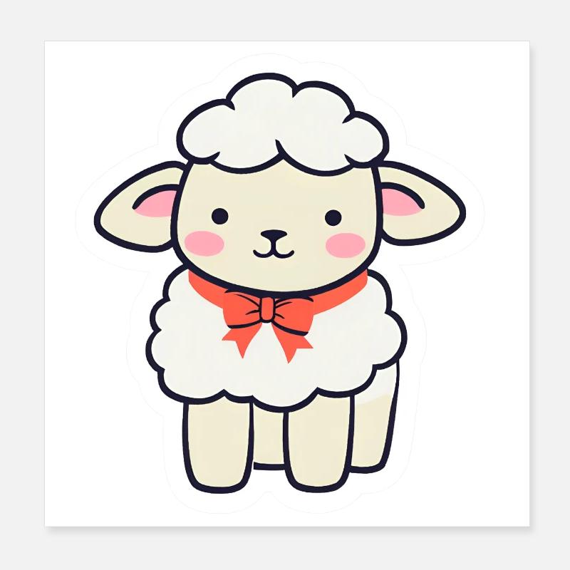 Lamm Poster 20x20 cm