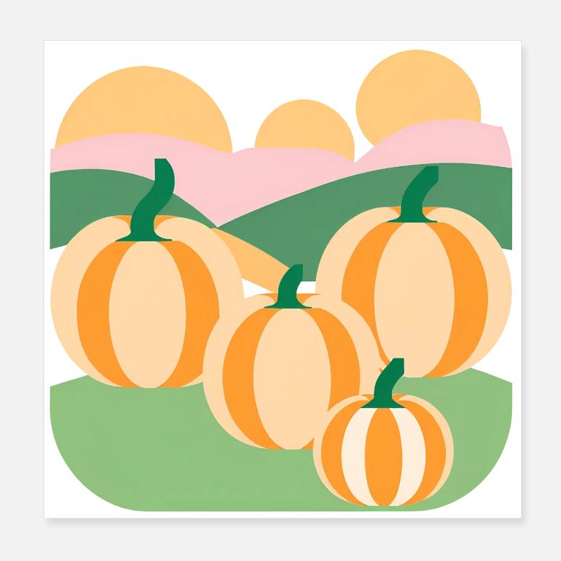 Kürbis Poster 20x20 cm