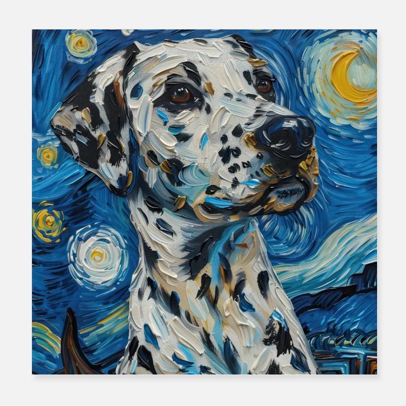 Dalmatian Poster 8" x 8" (20x20 cm)
