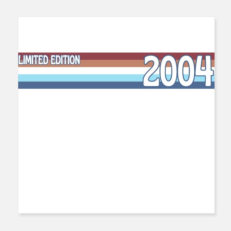Retro 2004 Limitierte Auflage Poster 20x20 cm