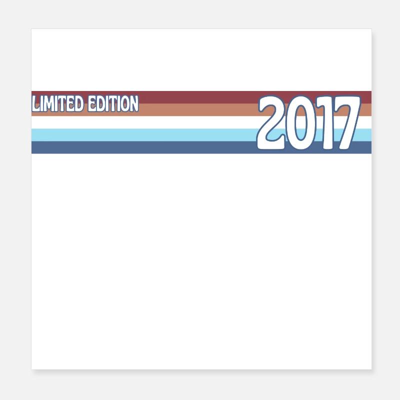 Retro 2017 Limited Edition Poster 8" x 8" (20x20 cm)