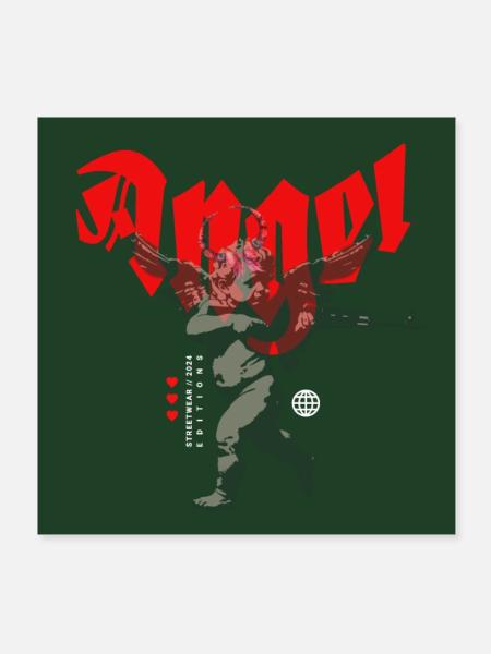 Angel Devil - Poster 20x20 cm - Weiß