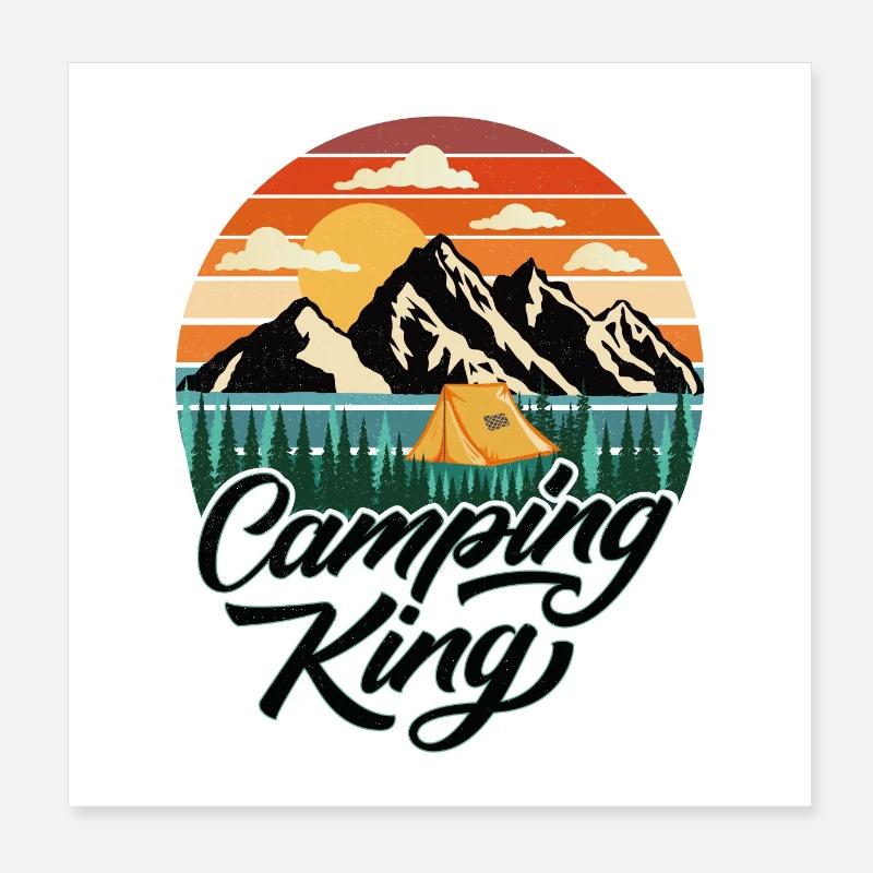 Camping King Poster 8" x 8" (20x20 cm)