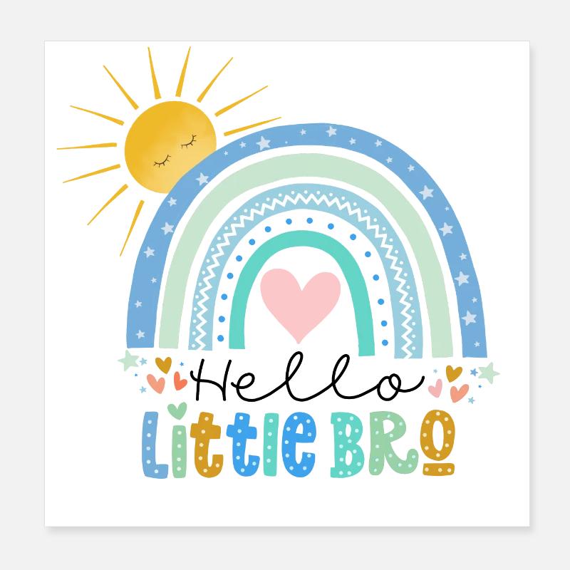 Hello Little Bro Poster 20x20 cm