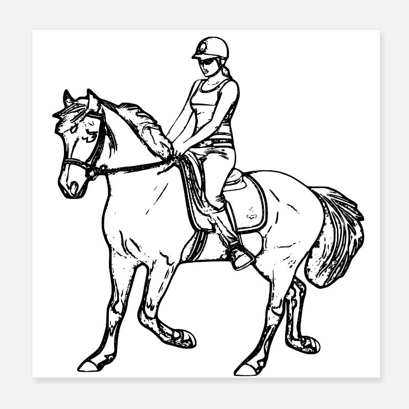 Cheval Poster 20 x 20 cm