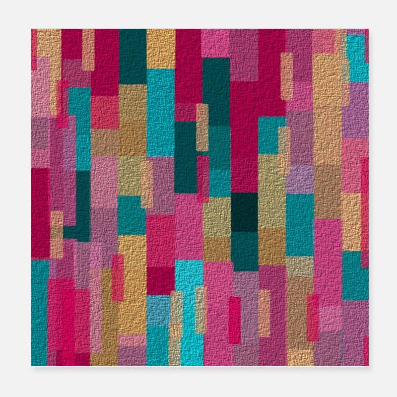 Boho Geometric Art Poster 8" x 8" (20x20 cm)