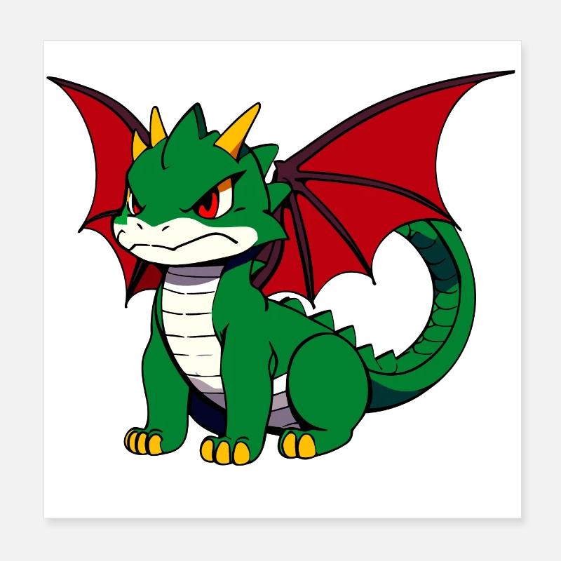 Mignon Dragon Poster 20 x 20 cm