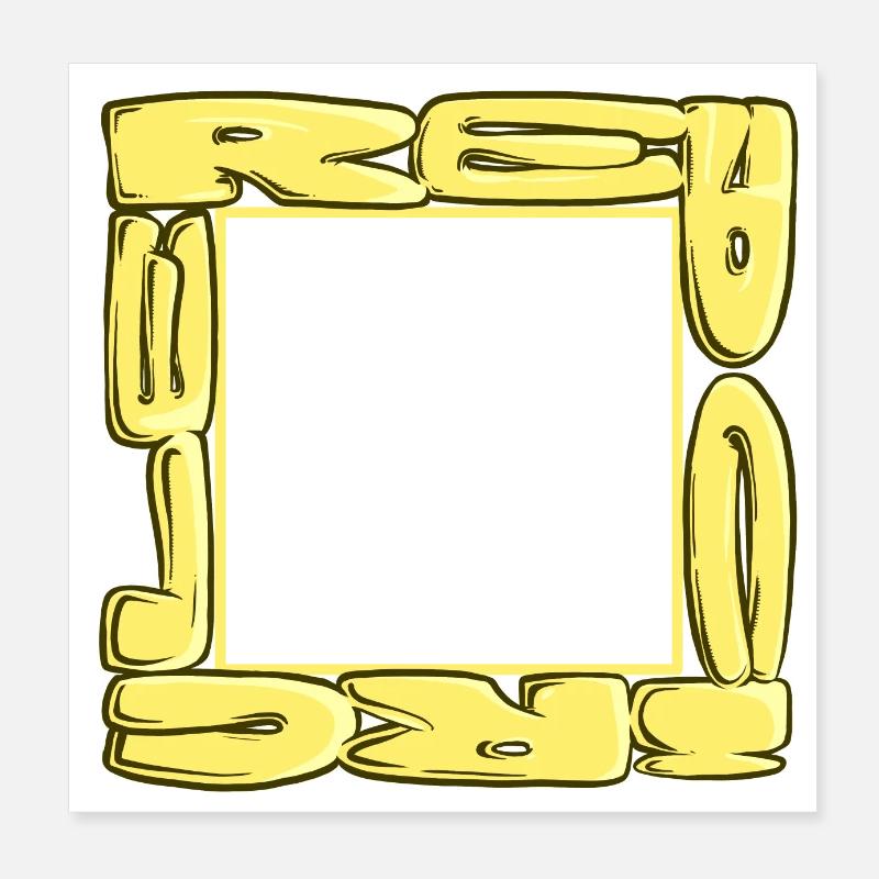 Red Square Poster 20 x 20 cm