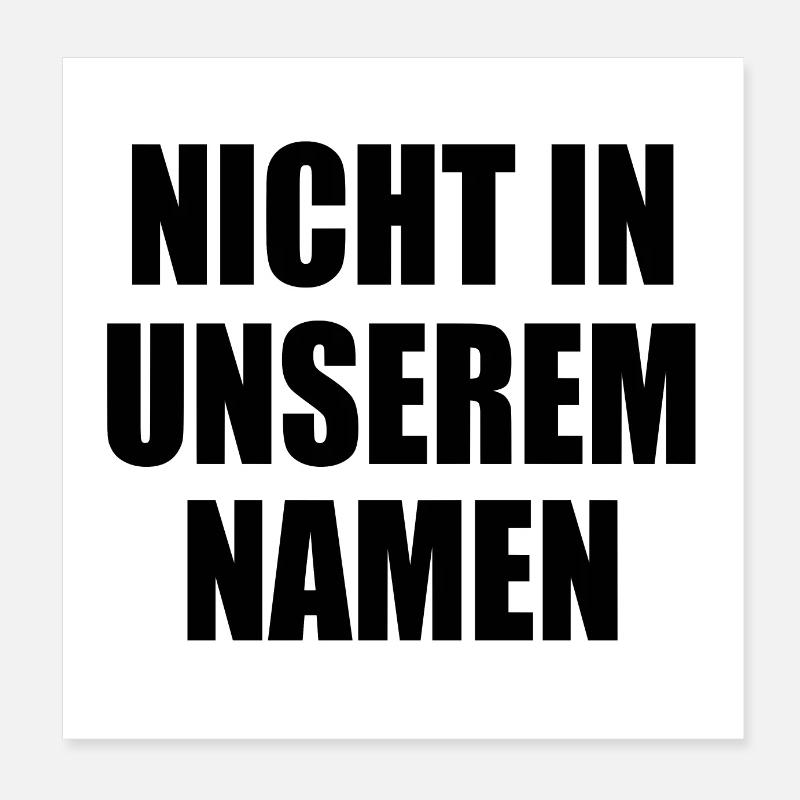 Not in my name Poster 8" x 8" (20x20 cm)