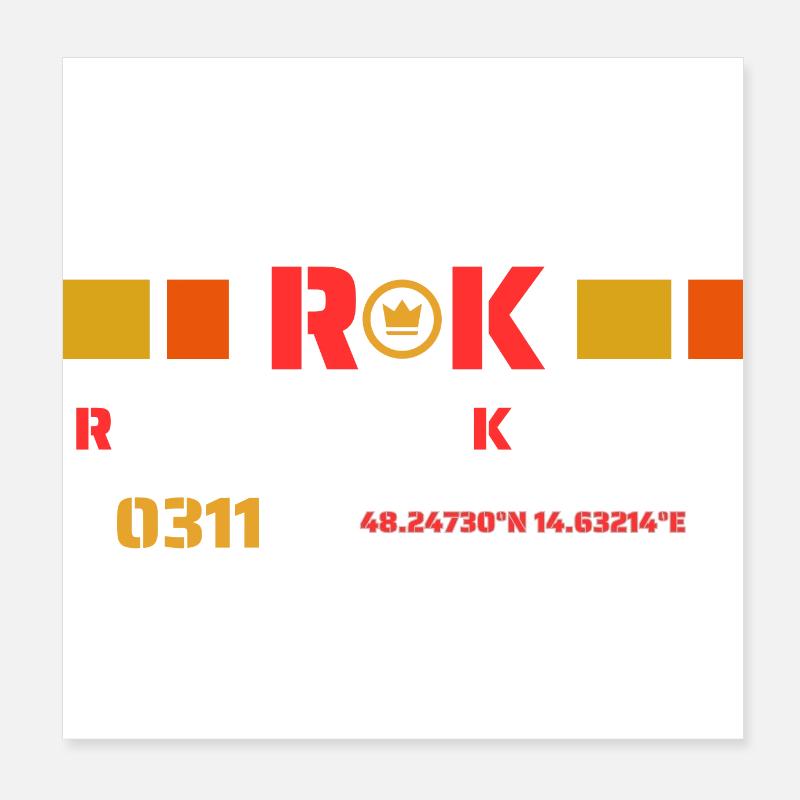 Logo Design - Poster 20x20 cm - Weiß