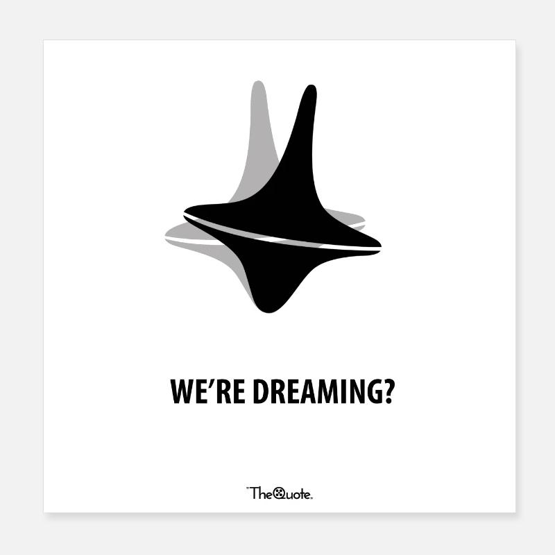 Inception Poster - Poster 20x20 cm - Weiß