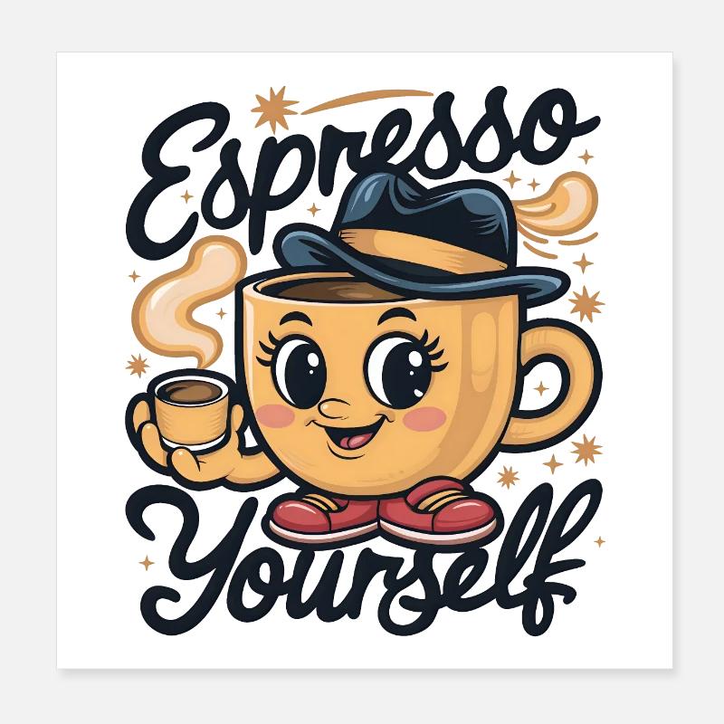 Espresso Yourself Poster 8" x 8" (20x20 cm)