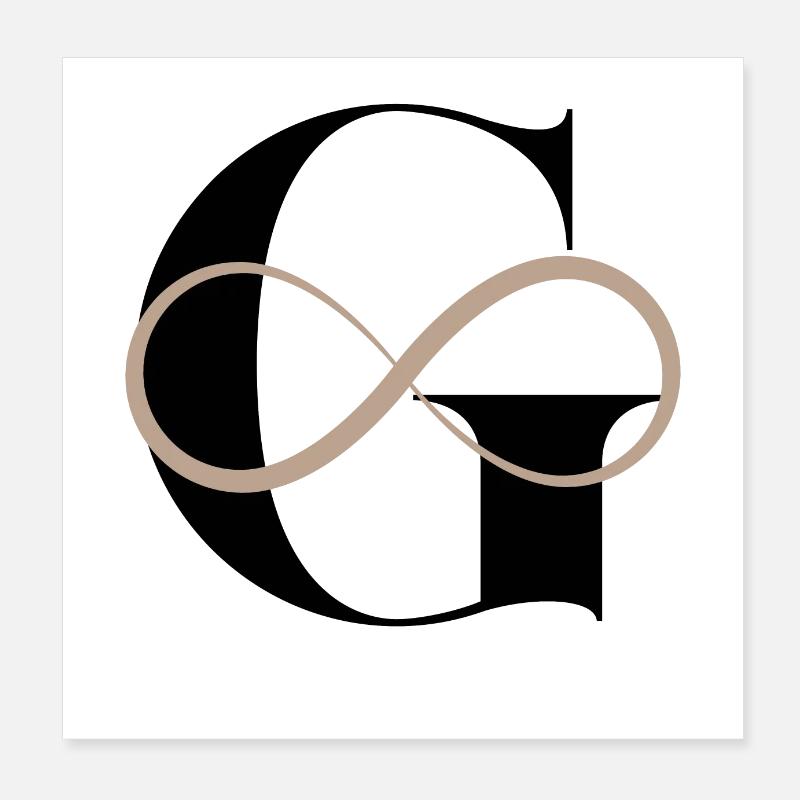 Infinite letter g Poster 8" x 8" (20x20 cm)