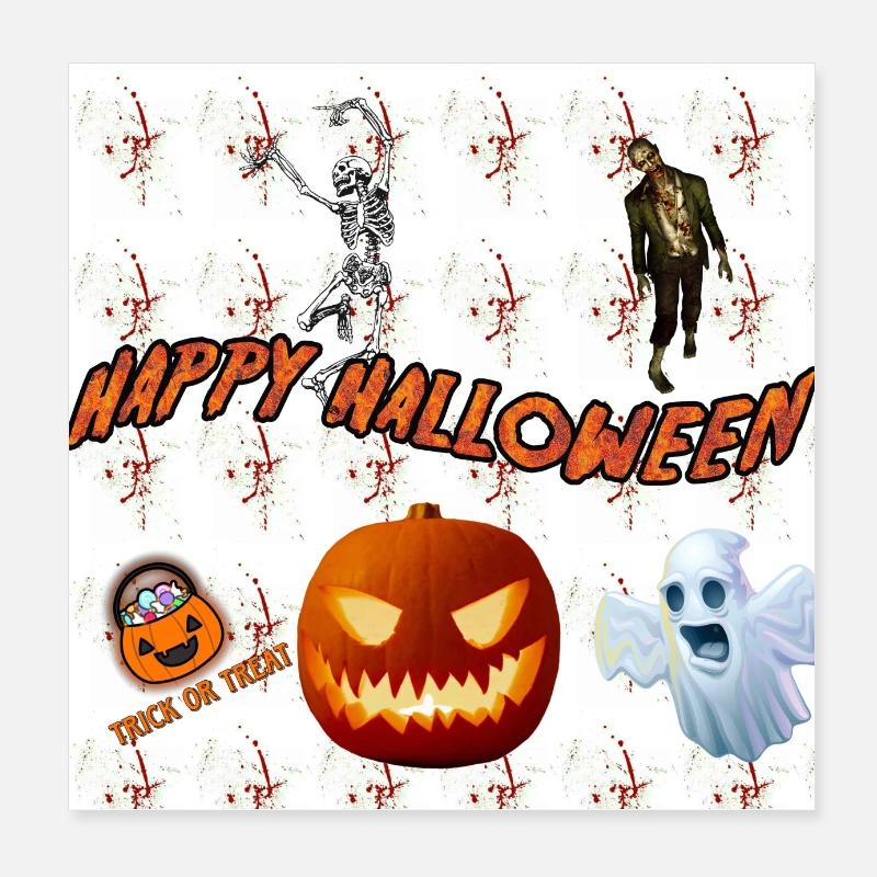 happy halloween version 3 Poster 8" x 8" (20x20 cm)