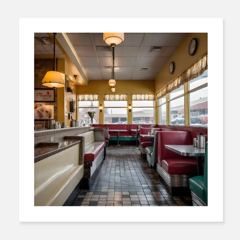 Prairie Sky Diner Poster 8" x 8" (20x20 cm)