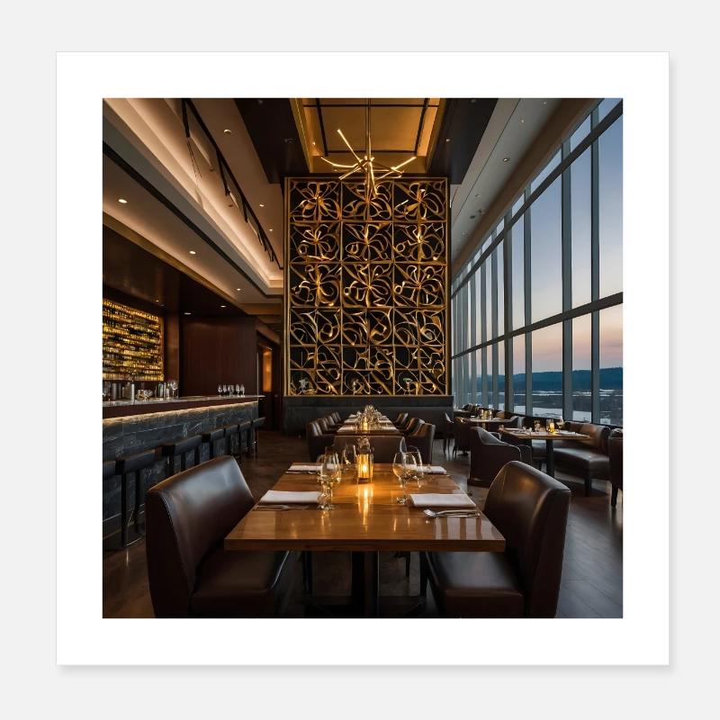 Summit Sky Lounge Poster 8" x 8" (20x20 cm)