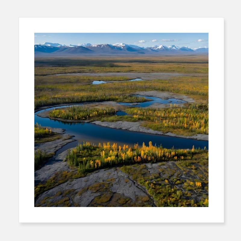 Vast Northern Wilderness Poster 8" x 8" (20x20 cm)